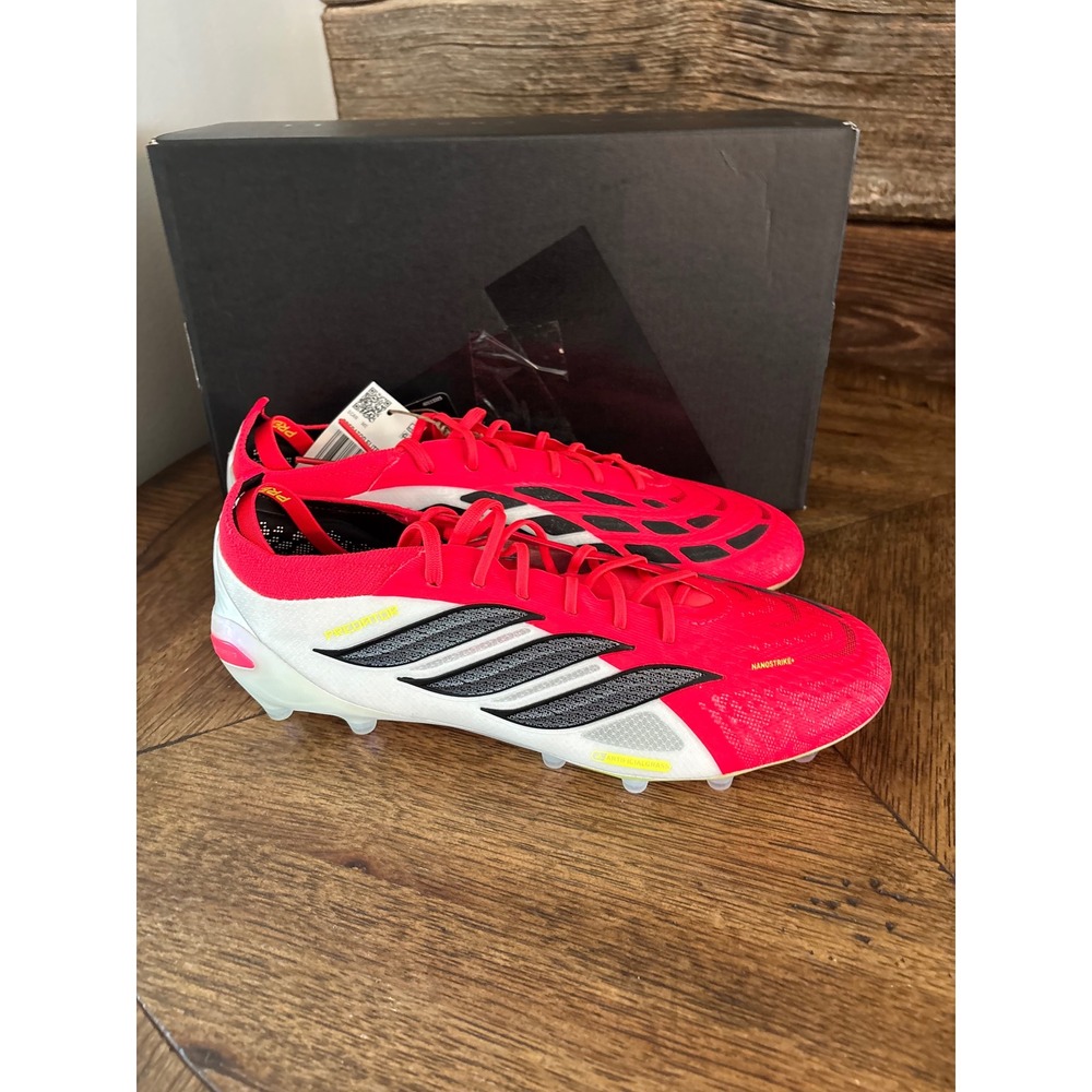 Adidas Predator Elite FT AG Soccer‎ Cleats Solar Red Blk JR5899 Mens 9 Womens 10